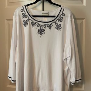 Alfred Dunner 3/4 sleeve top